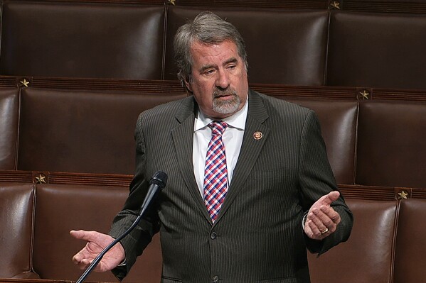 In this image from video, Rep. Doug LaMalfa. R-Calif., speaks on the floor of the House of Representatives at the U.S. Capitol in Washington, April 23, 2020. (House Television via AP, FIle)