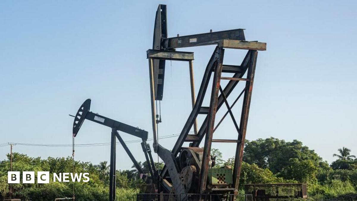 Oil equipment in Cabimas, Venezuela, last month