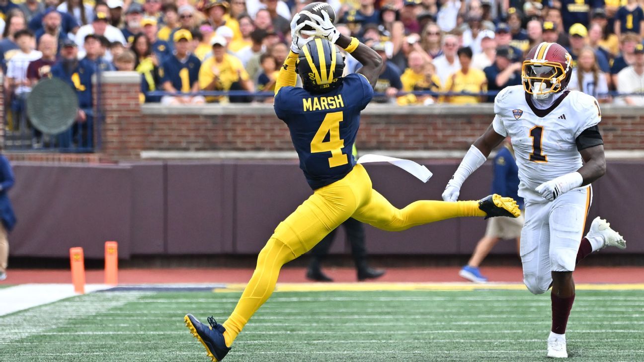 Sources: Top WR Andrew Marsh set to return to Michigan