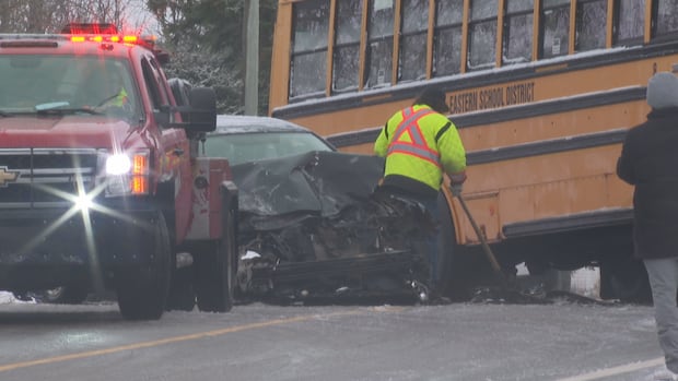 No injuries following collision between car and bus in Charlottetown, says school board
