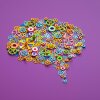 A photo illustration shows the outline of a brain created with colorful plastic shapes and gears, implying machinery.