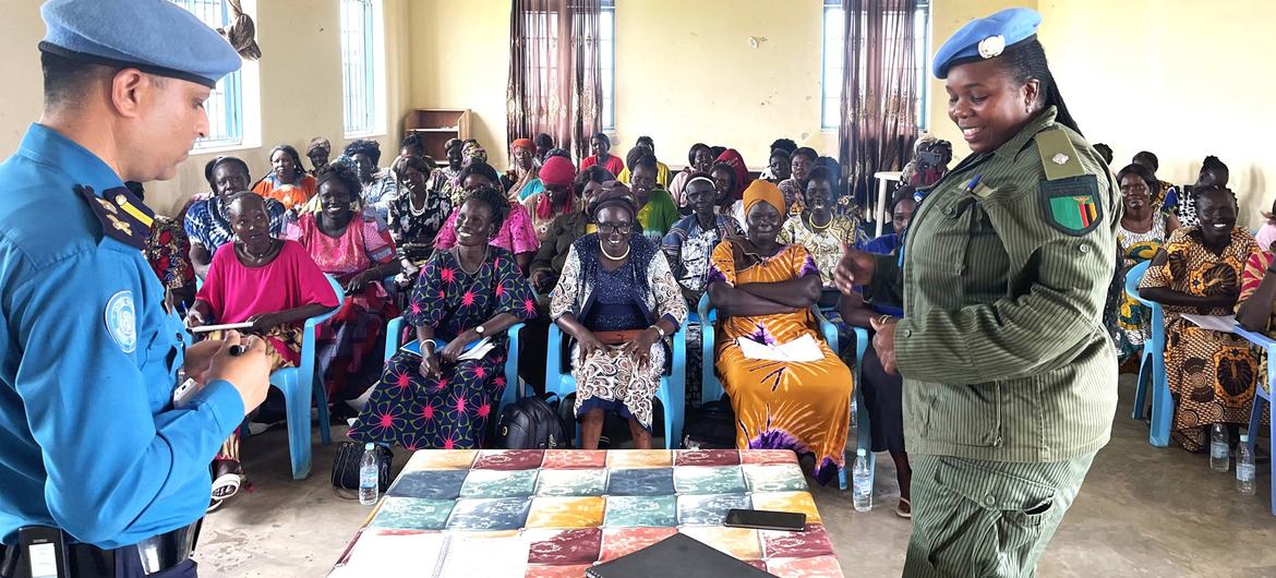 Women and men from Abyei Women Union participate in training which also focused on the role of women in peacebuilding UNPOL Gender Equality.