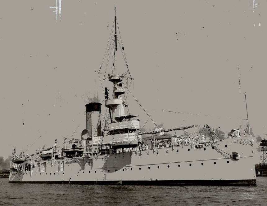 The USS Wilmington, during a 1937 visit to Toronto, Canada.