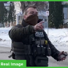 An original still image from an eyewitness video shows the masked ICE agent who shot Renee Nicole Good (Left). Users on social media "unmasked" the agent using Grok (Right). Experts warn AI cannot "unmask" individuals. NPR is publishing both images to show how AI is being used to manipulate images of news events.