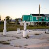 A home destroyed by a hurricane in Florida.
