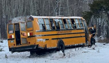Significant injuries caused by school bus rollover north of Swan River, Man., RCMP say