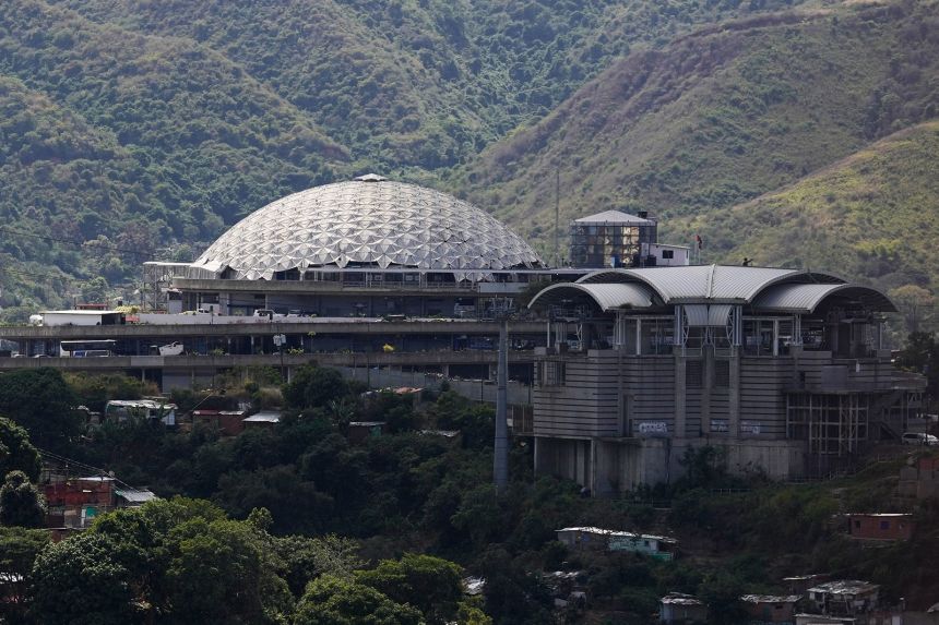 El Helicoide, the headquarters of Venezuela's intelligence service and detention center, in Caracas, Venezuela, on January 8.