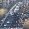 Protesters march on a bridge in Tehran, Iran, on Dec. 29, 2025.