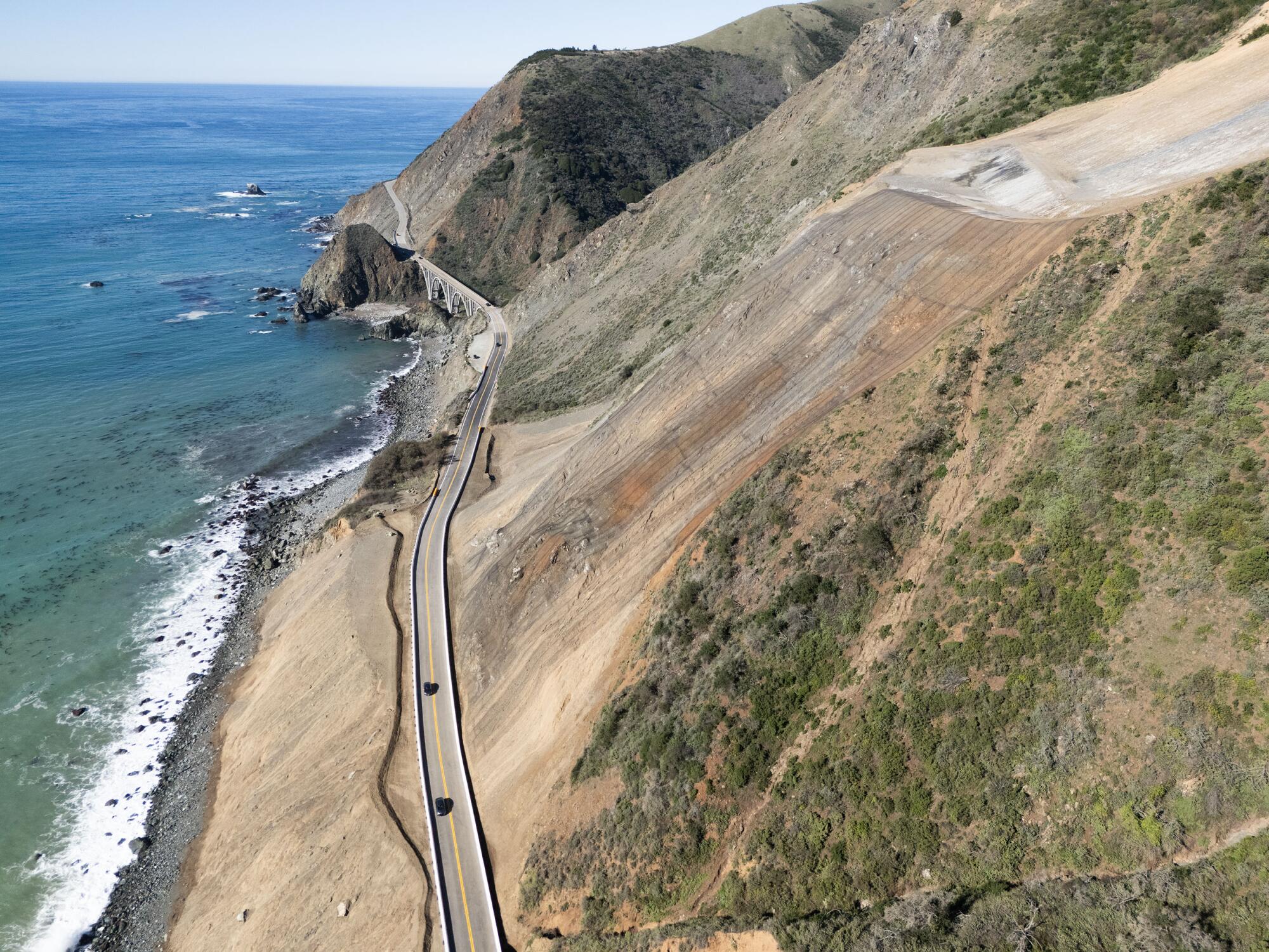 The Regents Slide north of Lucia closed this section of Highway 1 for years.