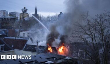 Large fire breaks out in Dutch city of Utrecht following explosion