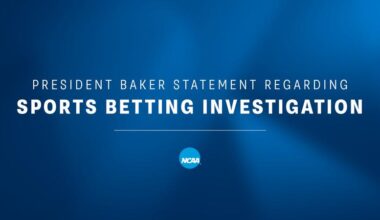 NCAA President Baker issues statement regarding sports betting indictments in college athletics, calls on remaining states to ban risky bets