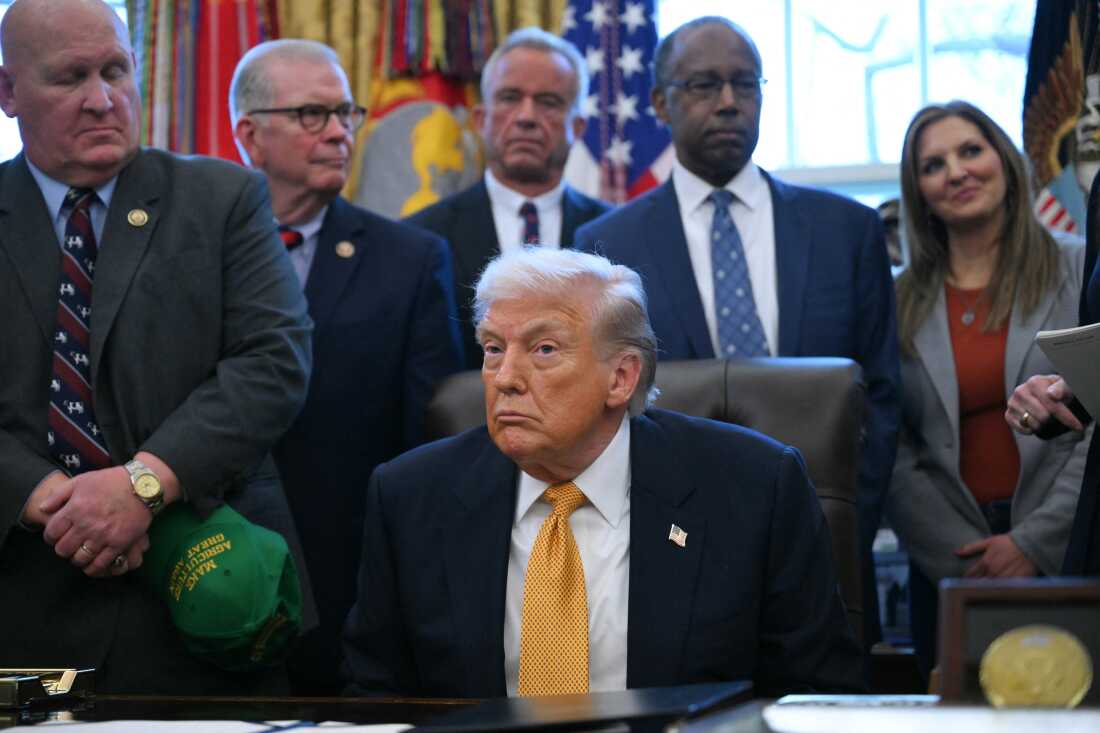 President Donald Trump in the Oval Office of the White House in Washington, DC, on January 14, 2026. 