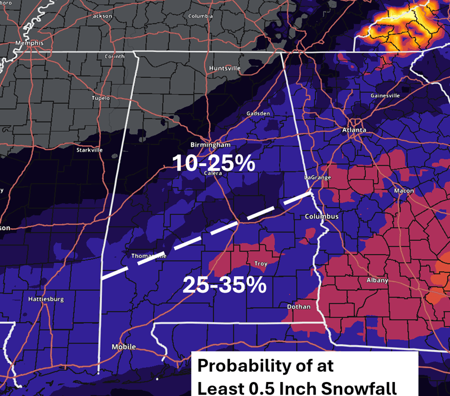 Alabama Weather Update: Uncertain Snowfall Forecast Ahead