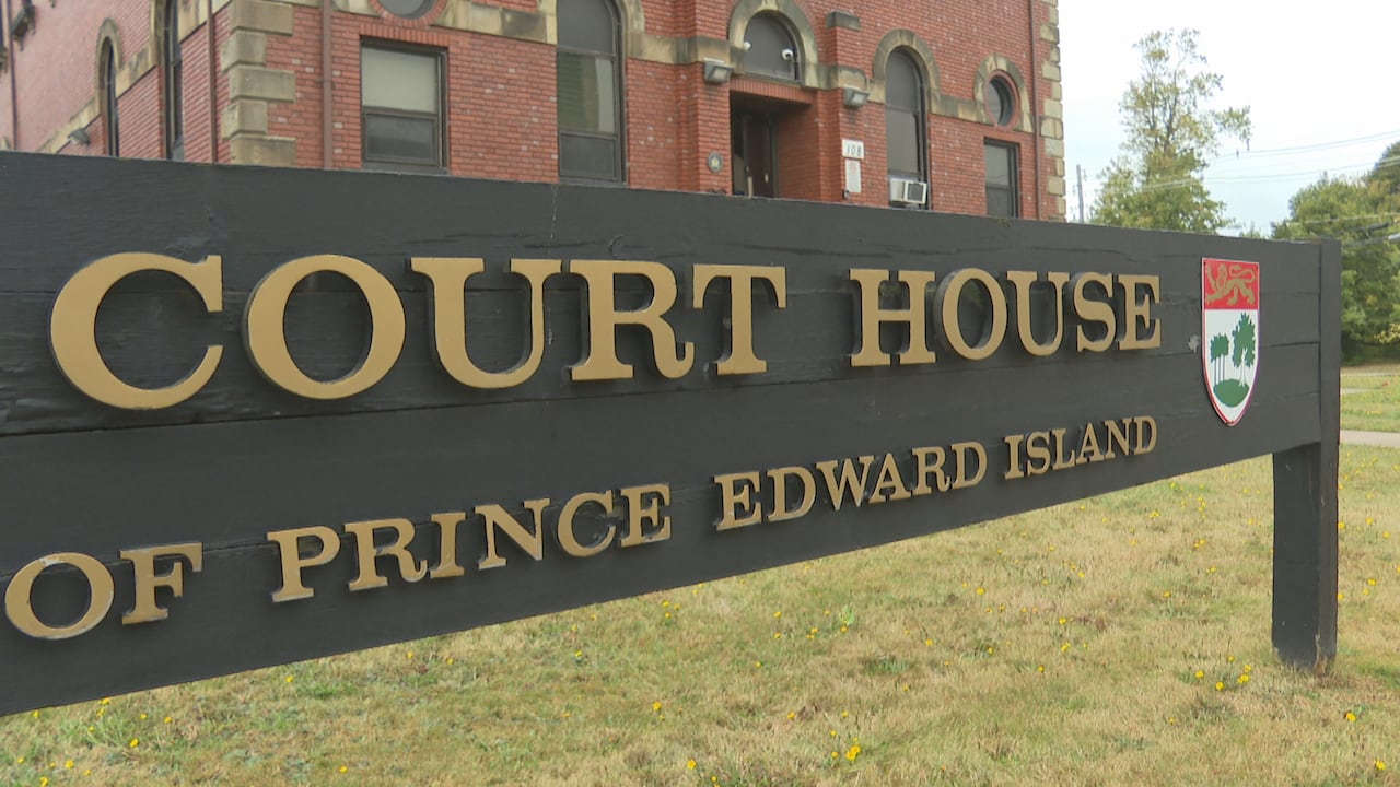 a sign outside the courthouse in summerside, PEI