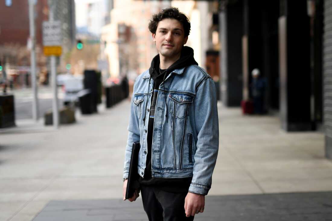 Evan Semet poses for a photo in Boston on Jan. 12, 2026. Semet quit his job in finance to do prediction market trading full time.