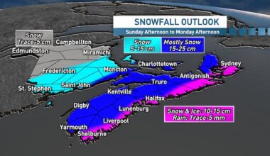 Nor'easter to bring a snowy start to Monday in Nova Scotia