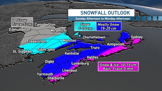 Nor'easter to bring a snowy start to Monday in Nova Scotia