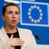 Denmark's Prime Minister Mette Frederiksen speaks during a media conference at the EU Summit in Brussels, Friday, Dec. 19, 2025.