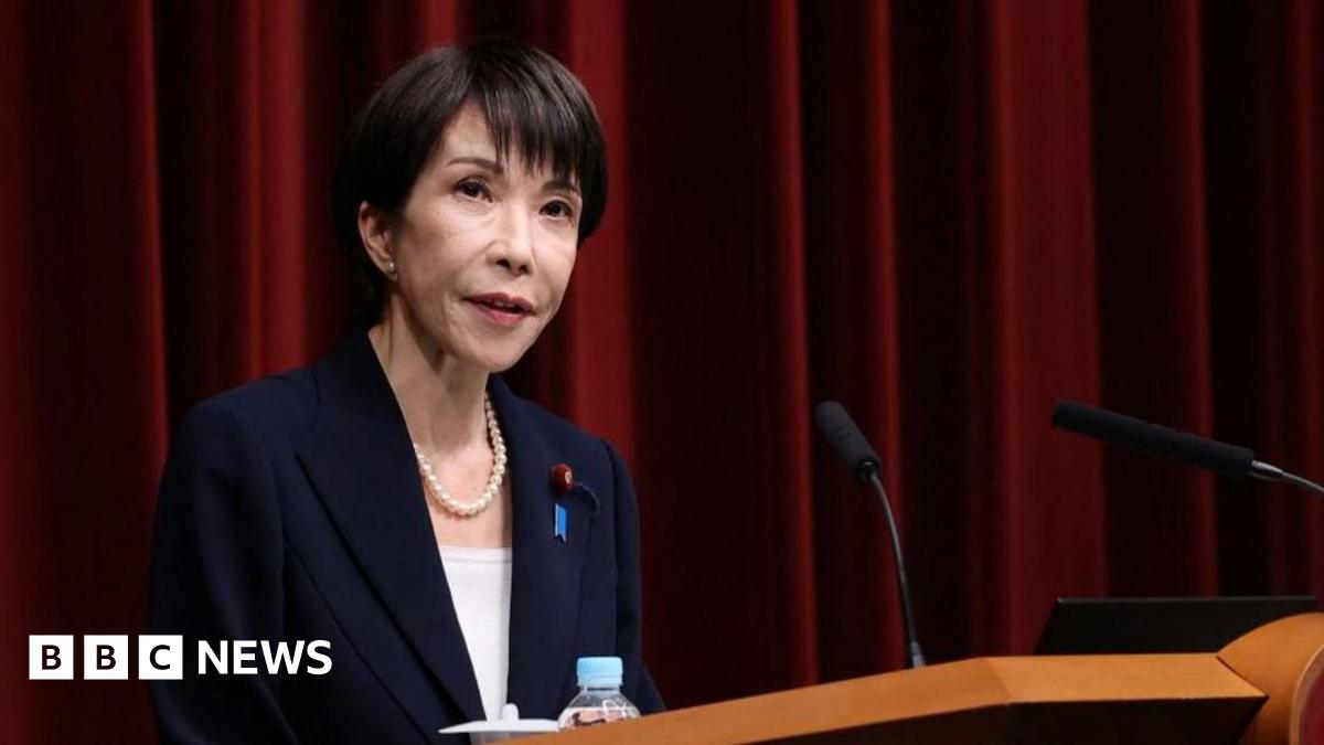 Japanese Prime Minister Sanae Takaichi stands at a podium to deliver  news conference in Tokyo on January 19.