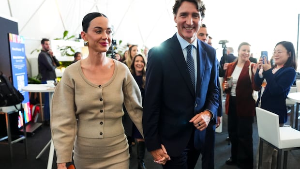 Katy Perry joins Trudeau in Davos to support former PM's speech on value of 'soft power'