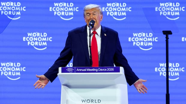 Trump reiterates desire to acquire Greenland, criticizes Europe, Carney, Biden in Davos speech