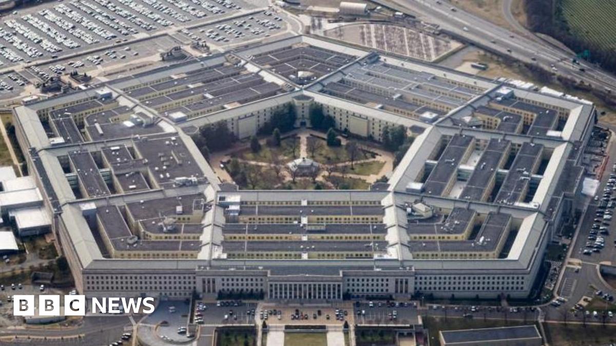 A drone image of the Pentagon in Washington DC.