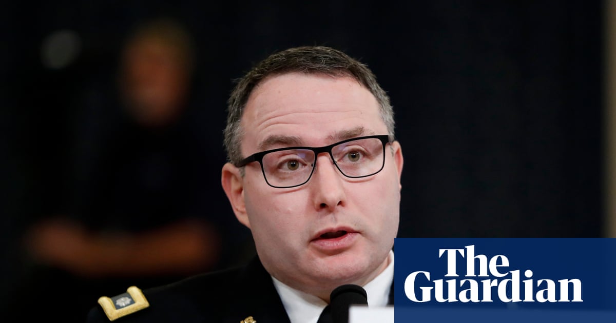 Alex Vindman, Trump impeachment witness, to run as Democrat for Senate | US politics