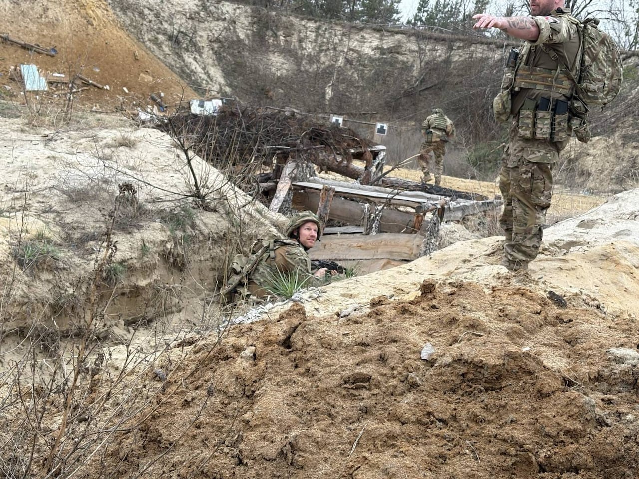 In this photo taken in the spring of 2025, David Rauser undergoes his one month of training. He described the course as very broad, but adequate. 