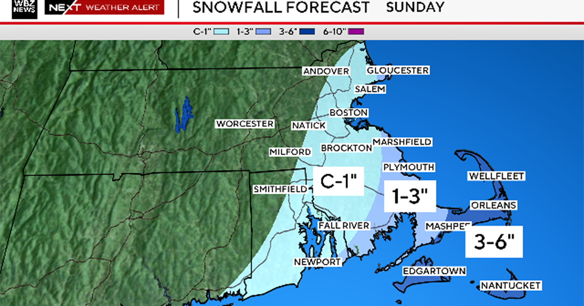 Massachusetts on "razor's edge" with weekend storm. Maps show best chance for snow, high winds.