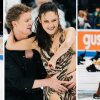 Side by side photos of Amber Glenn, Evan Bates and Madison Chock and Ilia Malinin at national championships in St. Louis, Mo. 