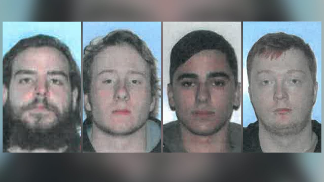 The images of four men 