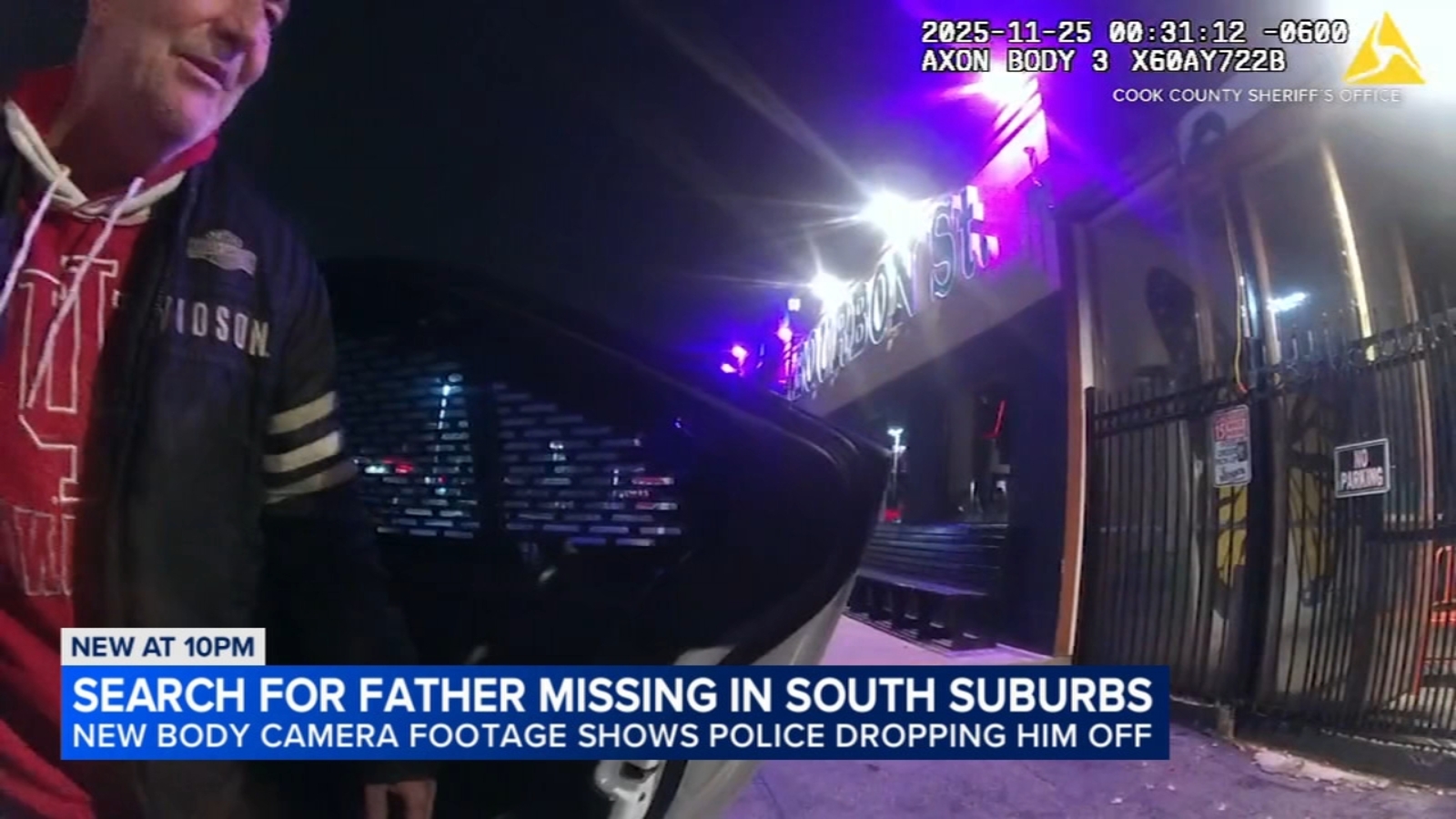 New body camera video from Cook County Sheriff's Office shows missing Merrionette Park 115 Bourbon Street worker Dan Davis