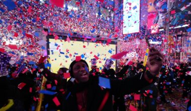 New Year's Times Square crowds brave the cold to ring in 2026