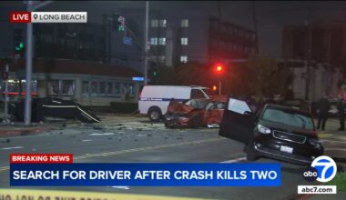 Long Beach hit-and-run crash leaves 2 dead, search underway for driver