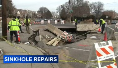 Philadelphia sinkhole leaves 80 homes in West Oak Lane without water after main break