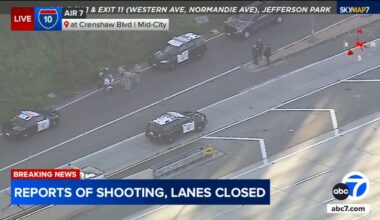 Person shot on 10 Freeway near downtown LA, prompting temporary closure of all eastbound lanes