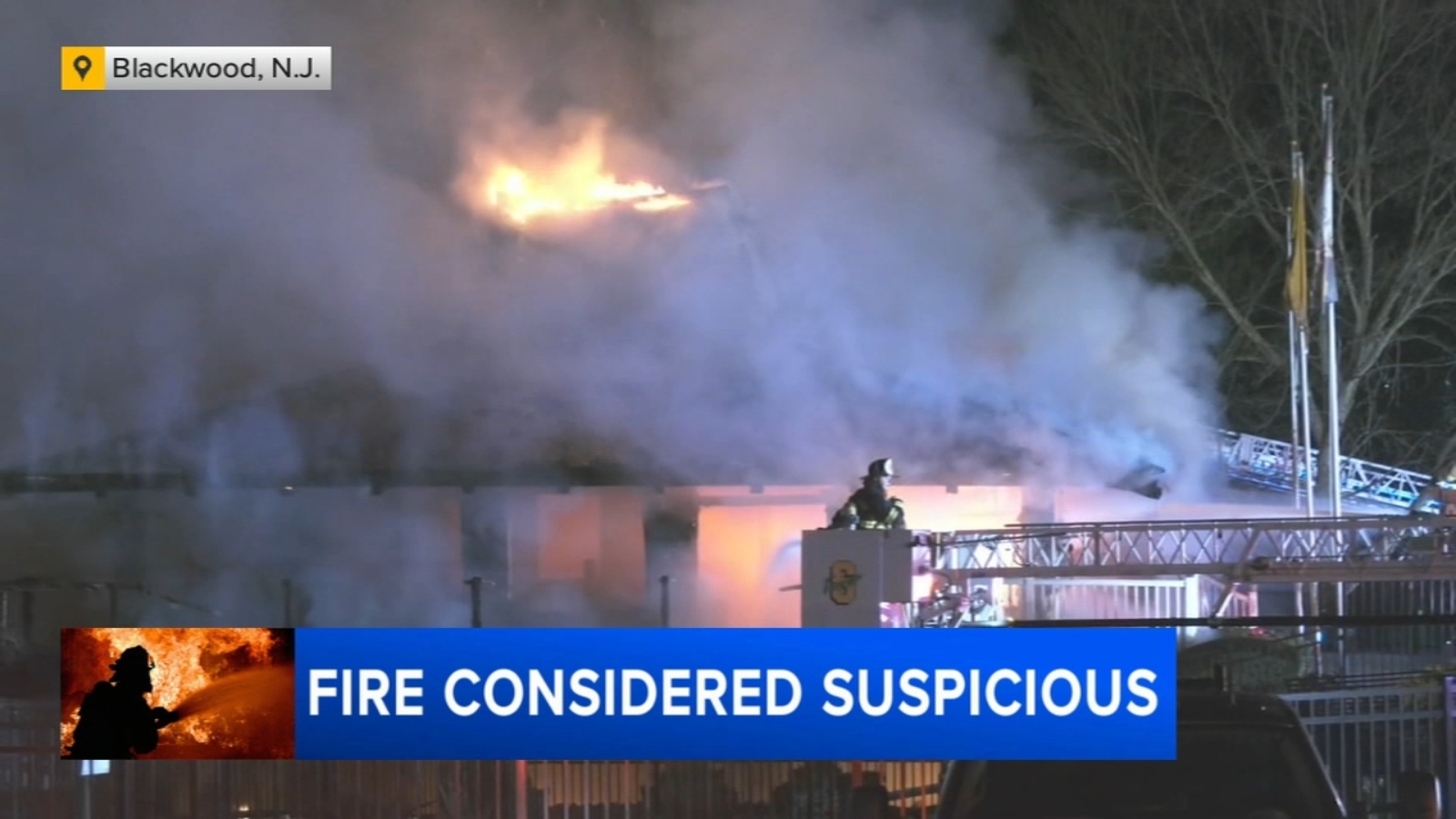 Police investigate suspicious fire at apartment complex in Blackwood, New Jersey