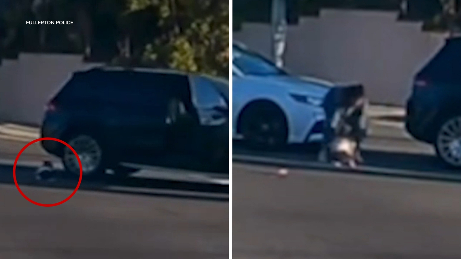 Mother arrested after video shows toddler fall out of moving SUV in Fullerton