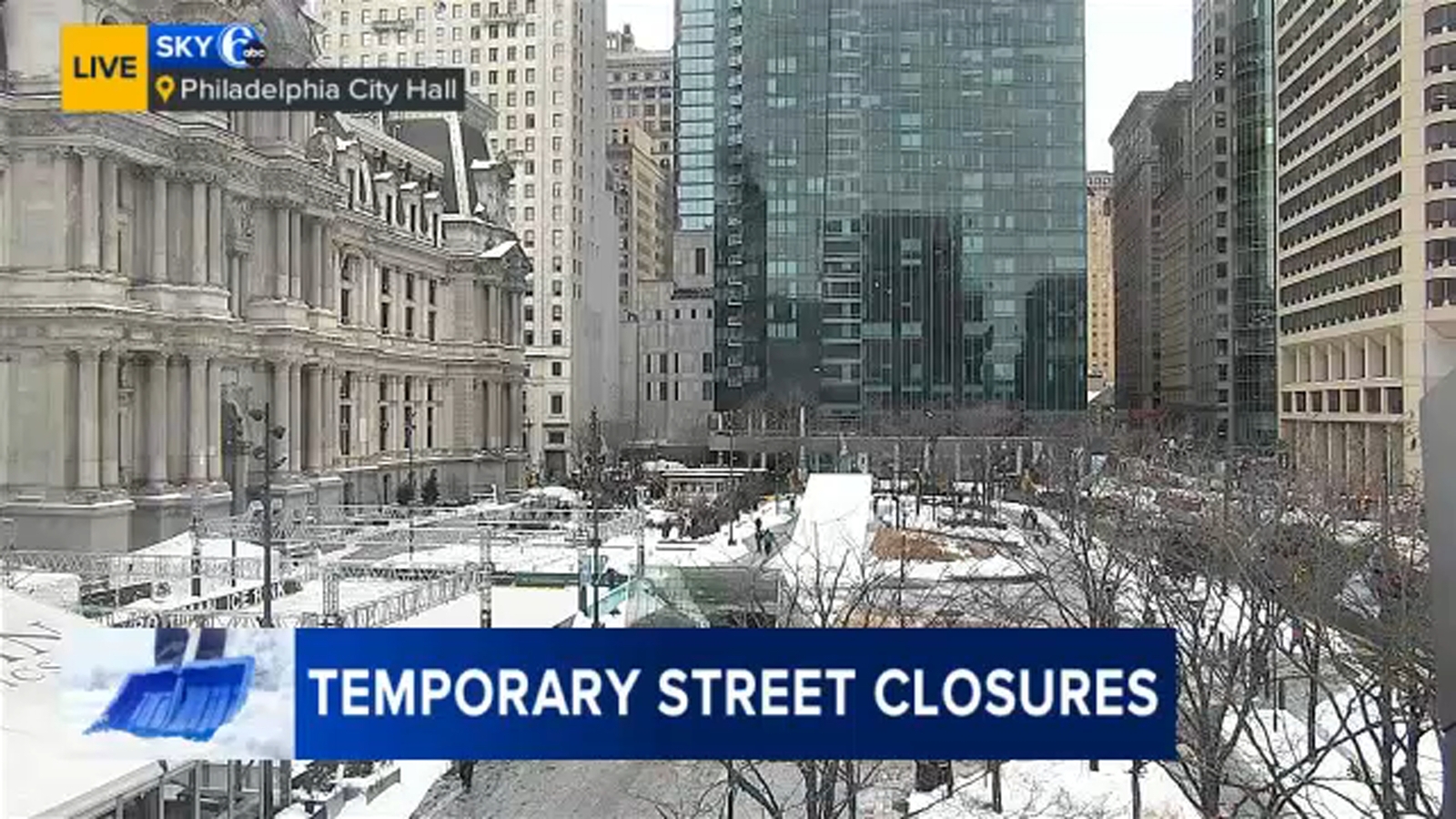 Center City Philadelphia roads closing around City Hall for major snow removal operation