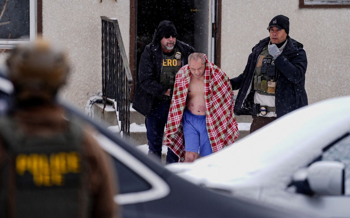 ChongLy Thao, a naturalized US citizen who goes by the name Scott, is detained after an immigration raid at his home in St. Paul on January 18. He was later returned home without explanation or apology, <a href=