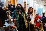 House members are ushered out the chamber during the breach at the Capitol.