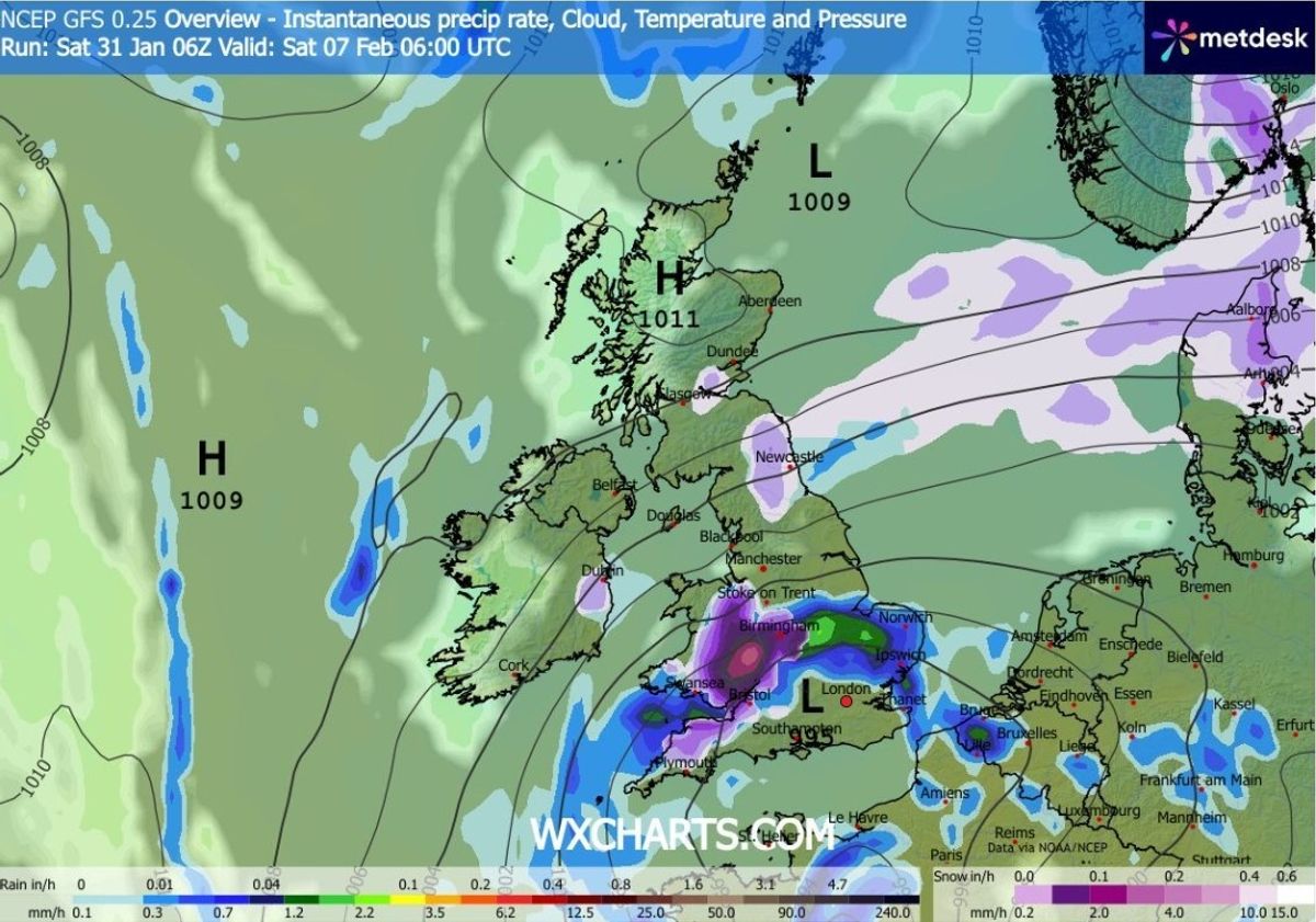 UK weather map