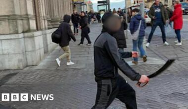 Arrests after youth pictured with machete in central Edinburgh