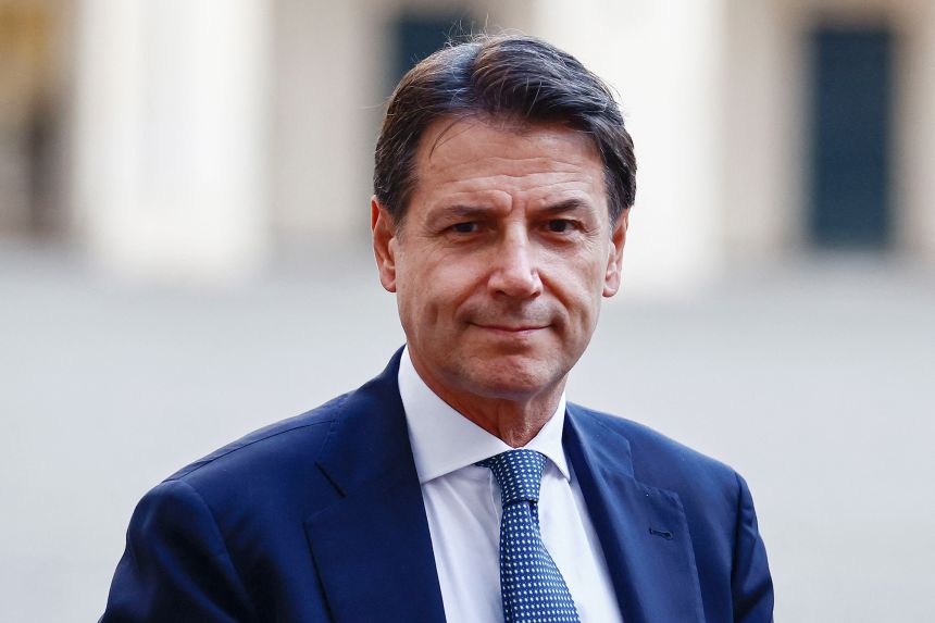 Former Italian Prime Minister Giuseppe Conte, pictured in Rome, Italy, on October 20, 2022, called on the country's government to step in and 