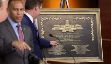 U.S. House Minority Leader Jeffries holds a news conference about House Republicans’ proposed January 6 subcommittee