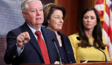 U.S. Senator Graham leads a news conference to announce legislation to name Russia a state sponsor of terrorism, at the U....