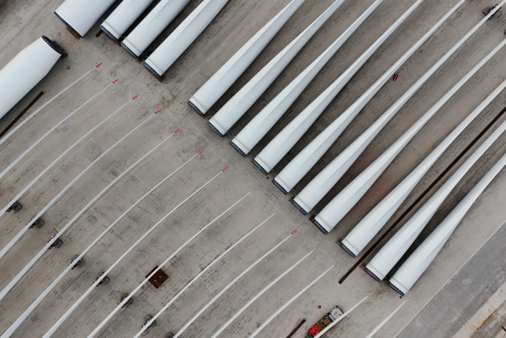 Rotor blades and other parts for for the ongoing construction of the Revolution Wind in New London