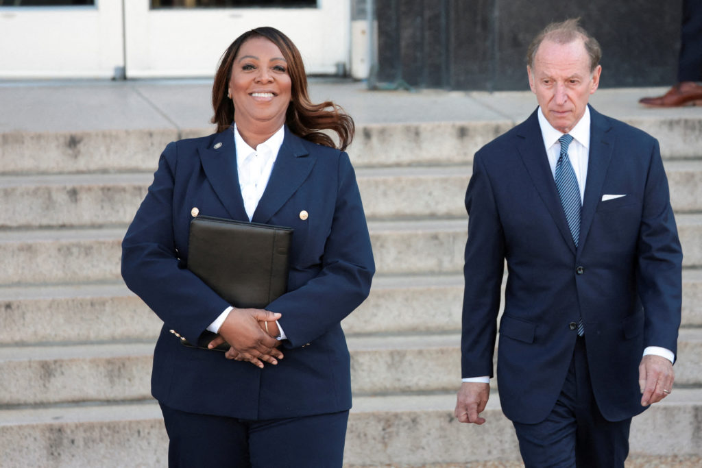 FILE PHOTO: New York Attorney General Letitia James at U.S. District Court for the Eastern District of Virginia