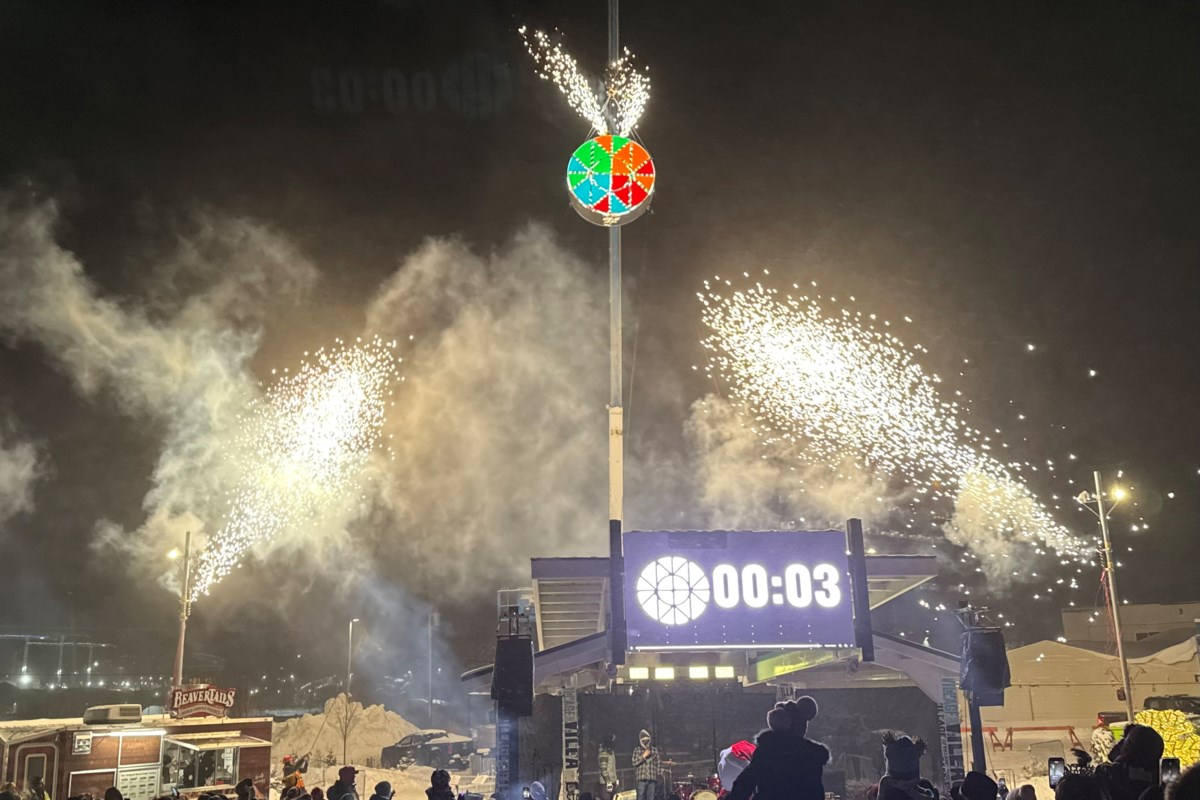 GALLERY: New Year’s puck drops with a bang in Downtown Plaza