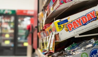 Candy is on display.